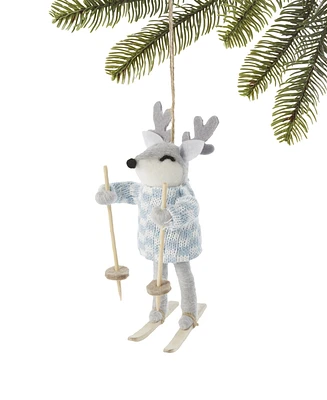 Holiday Lane Northern Lights Skiing Deer Ornament, Exclusively at Macy's