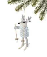 Holiday Lane Northern Lights Skiing Deer Ornament, Created for Macy's