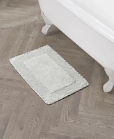 Laura Ashley Cotton Ruffled Bath Rug, 17" x 24"