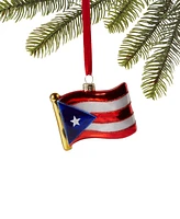 Holiday Lane Feliz Navidad Glass Flag Ornament, Exclusively at Macy's