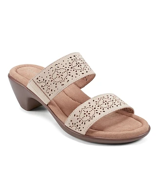 Easy Spirit Women's Crista Slip-On Round Toe Heeled Sandals