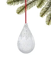 Holiday Lane Snowdaze Teardrop Ornament, Created for Macy's