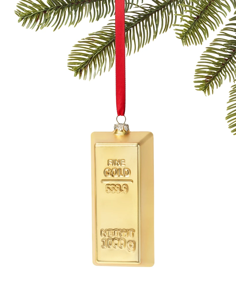 Holiday Lane All About You Gold Bar Ornament, Created for Macy's