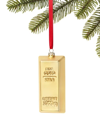 Holiday Lane All About You Gold Bar Ornament, Exclusively at Macy's