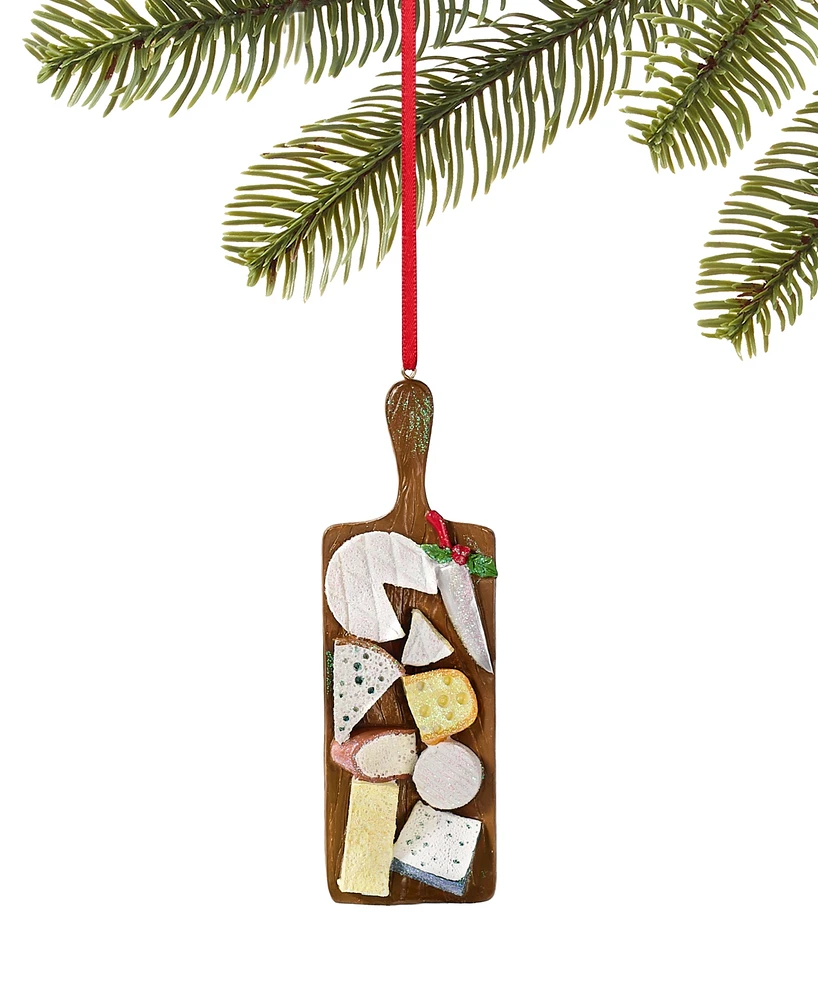 Holiday Lane Foodie Collection Wine & Spirits Cheese Board Ornament, Exclusively at Macy's, Exclusively at Macy's