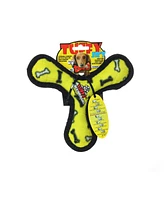 Tuffy Jr Boomerang Yellow Bone, Dog Toy