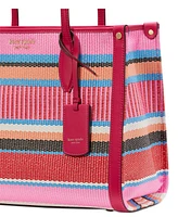 kate spade new york Market Striped Woven Straw Small Tote