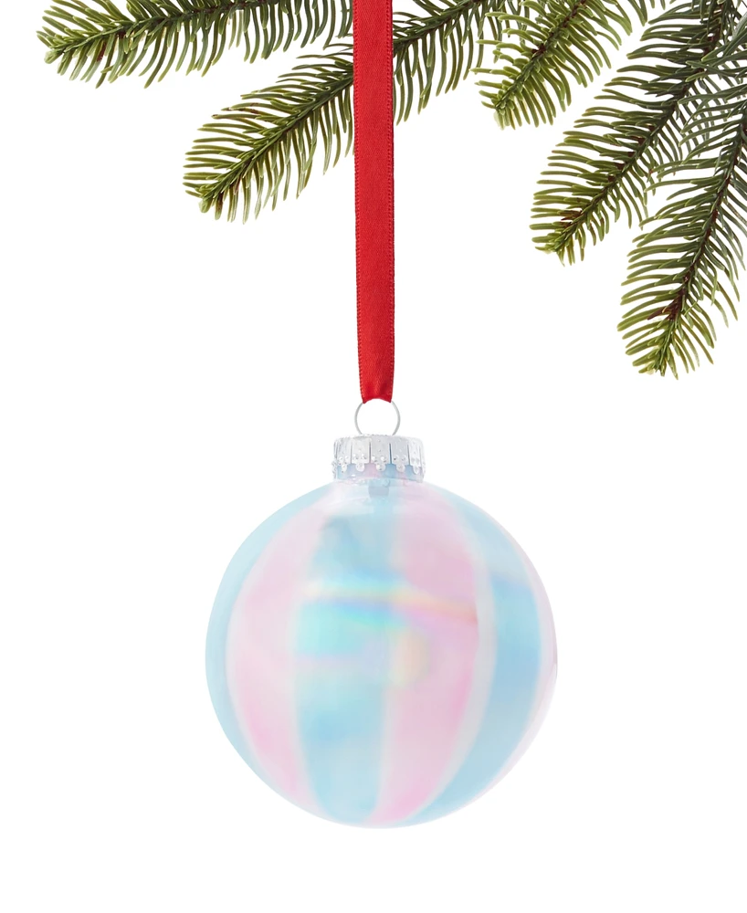 Holiday Lane Sugar Plume Pink & Blue Iridescent Ornament, Exclusively at Macy's