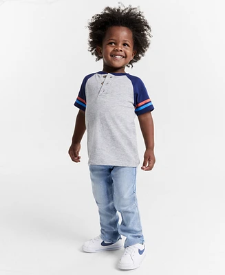 Epic Threads Toddler Boys Colorblocked Henley T-Shirt, Created for Macy's