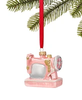 Holiday Lane All About You Pink Sewing Machine Glass Ornament, Created for Macy's