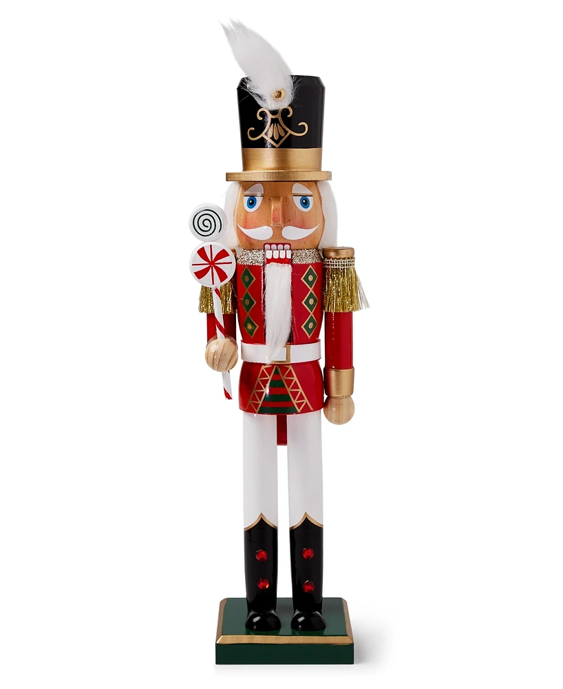 Holiday Lane Christmas Cheer 15" Wooden Nutcracker, Created for Macy's