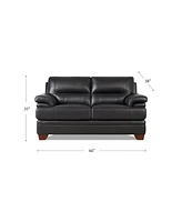 Luxor 66" Top Grain Leather Loveseat