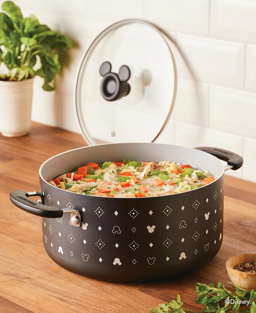 Farberware Disney Monochrome 5.5 Quart Ceramic Nonstick Stockpot with Lid