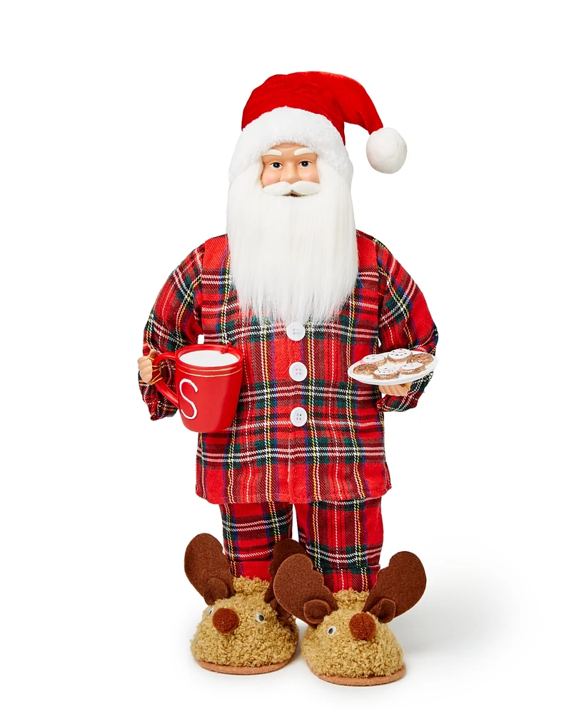 Holiday Lane Red Plaid Caucasian Santa