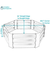 Sunnydaze Decor Galvanized Steel Hexagon Raised Garden Bed - 40 in