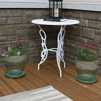 Ceramic Outdoor Flower Pot Saucers Set of 4 - Uv- and Frost-Resistant - Seafoam Glazed Finish