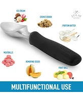 Heavy Duty Ice Cream Scoop - Stainless Steel Scooper With Non-Slip Rubber Grip