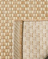 Safavieh Courtyard CY8653 Natural and Cream 6'7" x 6'7" Sisal Weave Square Outdoor Area Rug