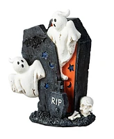 Glitzhome 9.75''H Halloween Polyresin Ghost Gravestone Table Decor