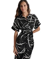 Dkny Women's Collared Short-Sleeve Shirtdress