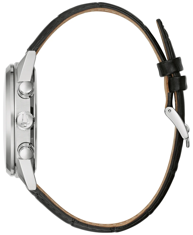 Bulova Men's Chronograph High Precision Leather Strap Watch 42mm
