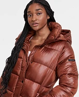 Bcbgmaxazria Women's Hooded Collared Puffer Coat