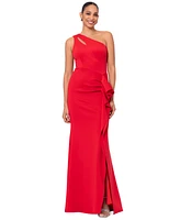 Xscape Women's Ruffled One-Shoulder Gown