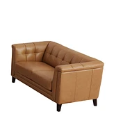 Arvo 62" Top Grain Leather Loveseat