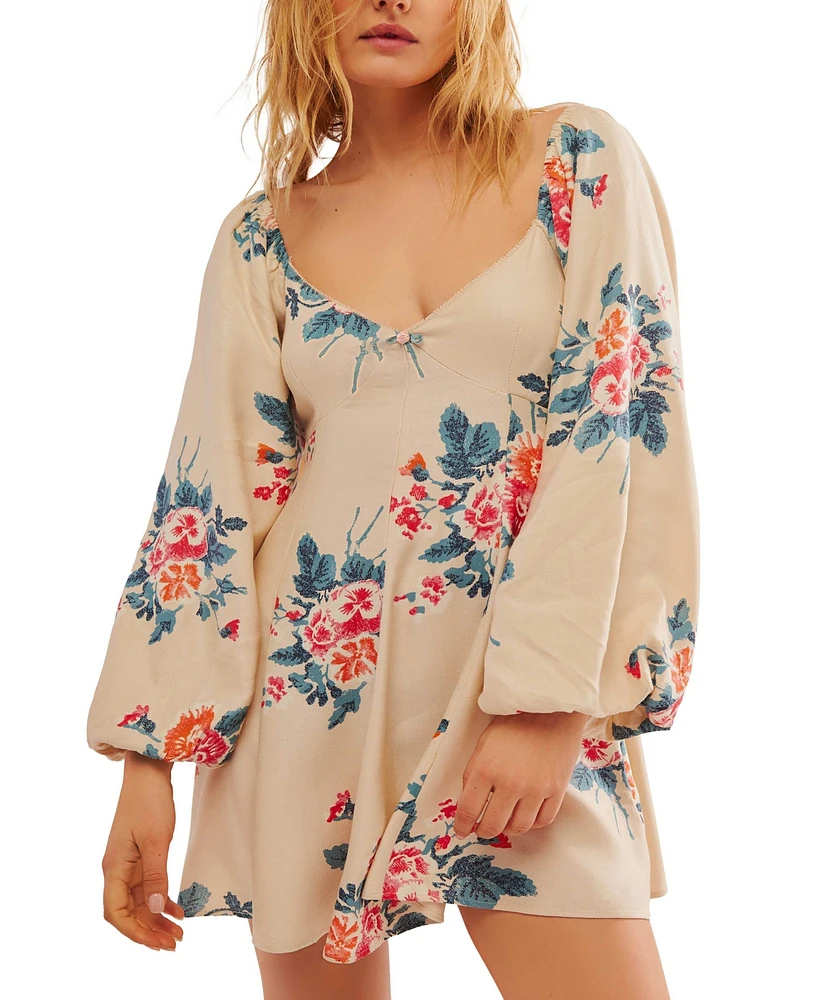 Free People Women's Francesca Floral-Print Mini Dress