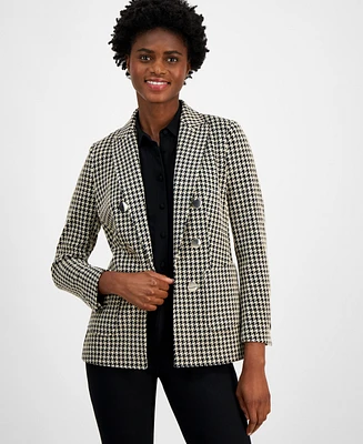 Anne Klein Women's Houndstooth Jacquard Blazer