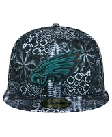 New Era Men's Black Philadelphia Eagles Shibori 59fifty Fitted Hat