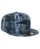 New Era Men's Black England Patriots Shibori 59Fifty Fitted Hat