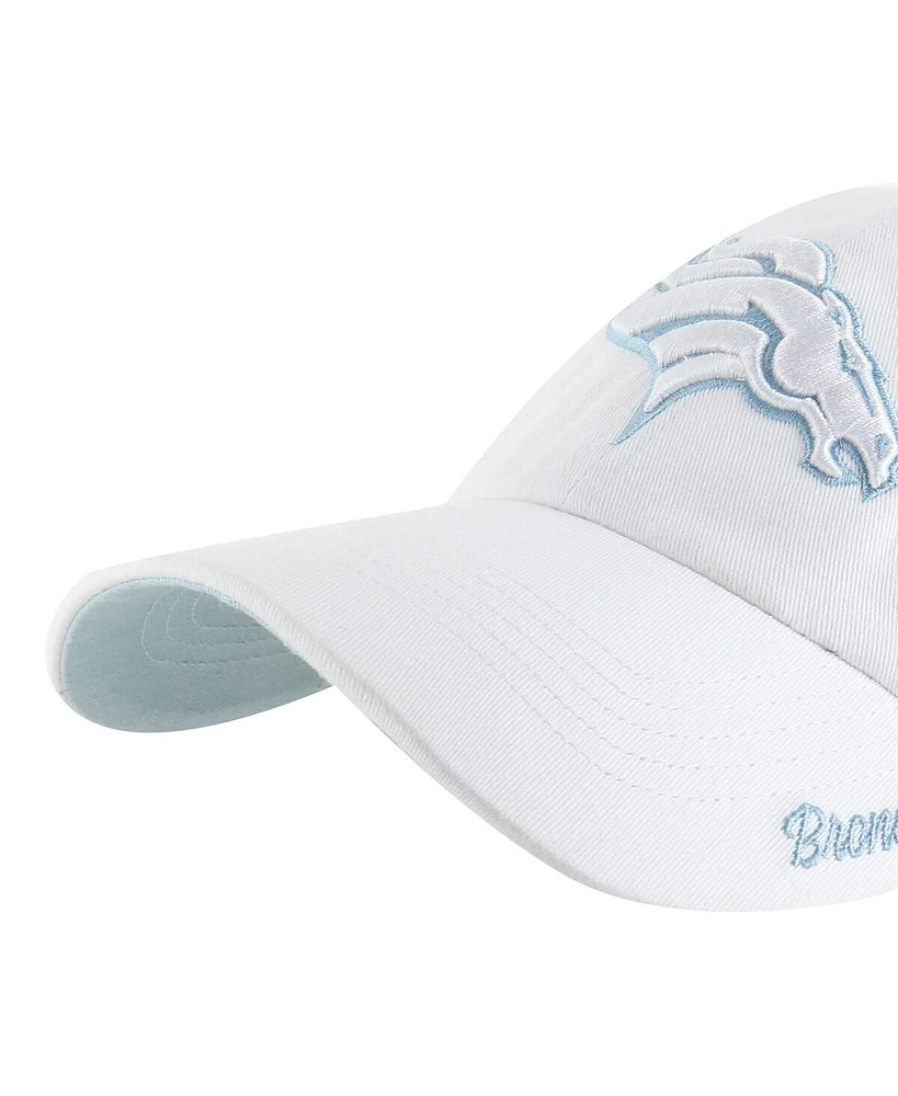 47 Women's White Denver Broncos Ballpark Cheer Clean Up Adjustable Hat
