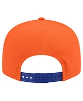 New Era Men's White/Blue New York Knicks Throwback Gradient Tech Font 9Fifty Snapback Hat