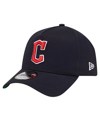 New Era Men's Navy Cleveland Guardians Team Color A-Frame 9Forty Adjustable Hat