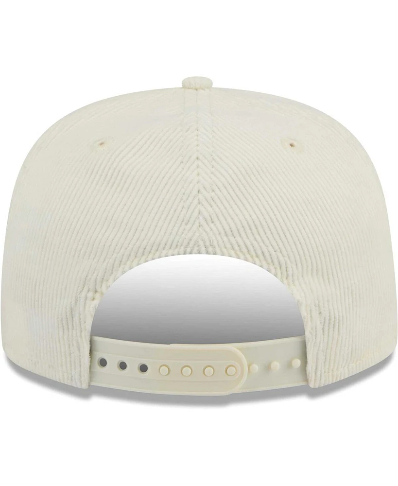 New Era Men's Cream Las Vegas Raiders Throwback Corduroy Golfer Snapback Hat