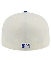 New Era Men's Cream Toronto Blue Jays Evergreen Chrome 59Fifty Fitted Hat