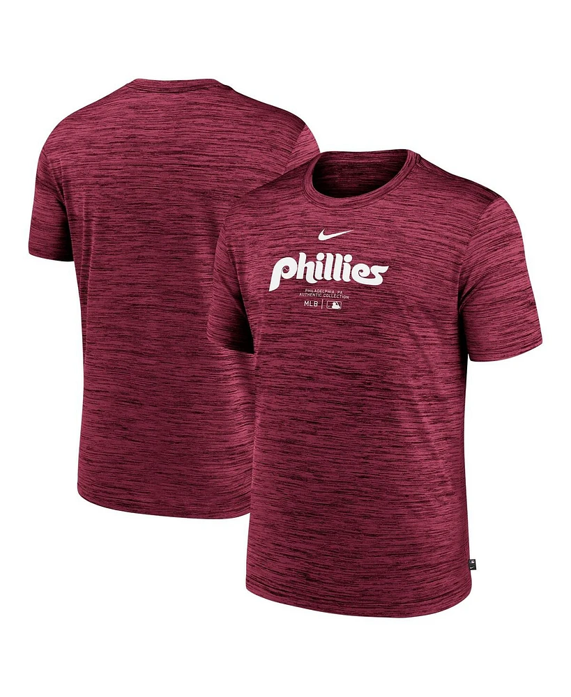 Nike Men's Philadelphia Phillies Authentic Collection Velocity Performance Practice T-Shirt