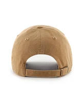 47 Brand Men's Tan Philadelphia 76ers Ballpark Clean Up Adjustable Hat