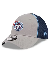 New Era Men's Gray Tennessee Titans Pipe 39Thirty Flex Hat