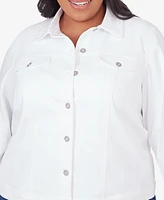 Alfred Dunner Plus Classic Fit Denim Jacket