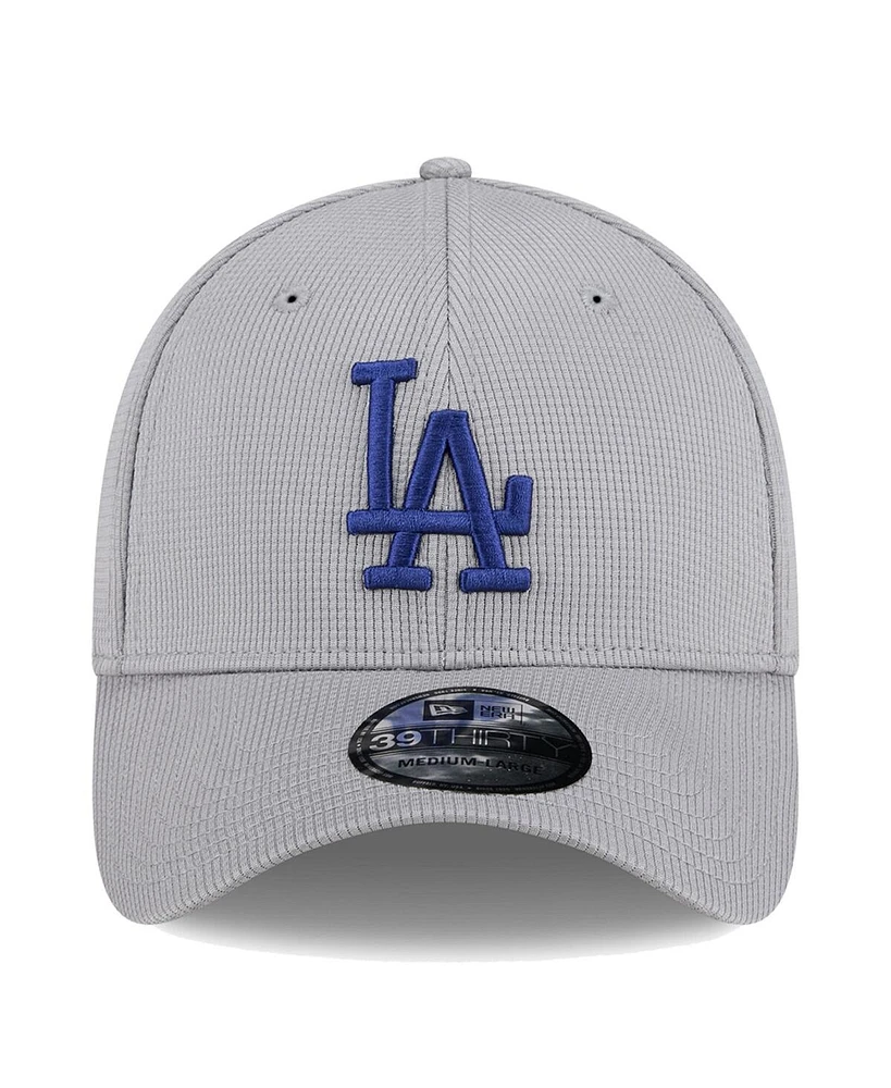 New Era Men's Gray Los Angeles Dodgers Active Pivot 39Thirty Flex Hat