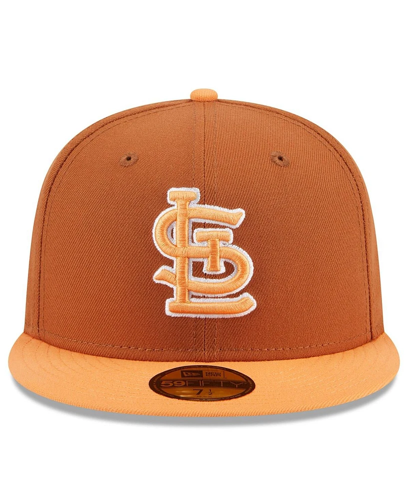 New Era Men's Brown/Orange St. Louis Cardinals Spring Color Basic Two-Tone 59fifty Fitted Hat