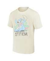 Mad Engine Unisex Cream Lilo and Stitch Wink T-Shirt