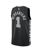 Jordan Brand Unisex Victor Wembanyama Black San Antonio Spurs Swingman Jersey - Statement Edition