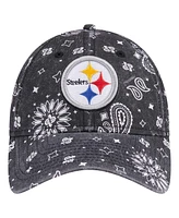 New Era Women's Black Pittsburgh Steelers Paisley 9Twenty Adjustable Hat