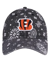 New Era Women's Black Cincinnati Bengals Paisley 9Twenty Adjustable Hat