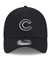 New Era Men's Chicago Cubs Evergreen Black White Neo 39Thirty Flex Hat