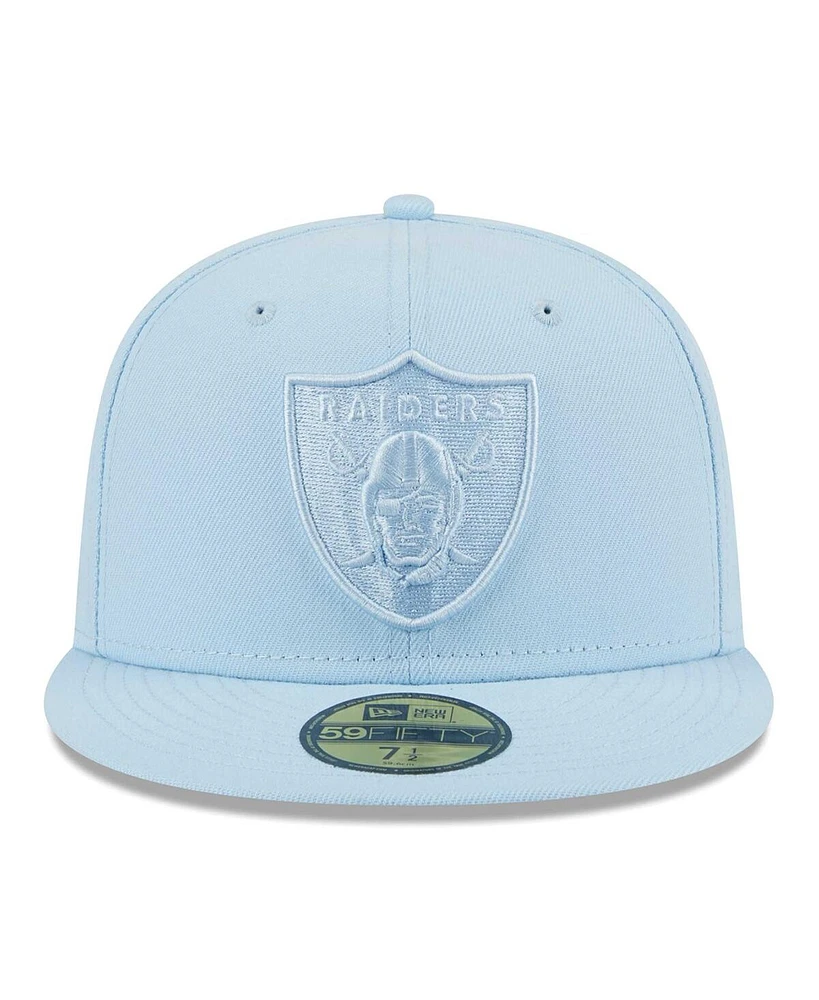 New Era Men's Light Blue Las Vegas Raiders Color Pack 59Fifty Fitted Hat