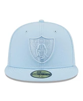 New Era Men's Light Blue Las Vegas Raiders Color Pack 59Fifty Fitted Hat